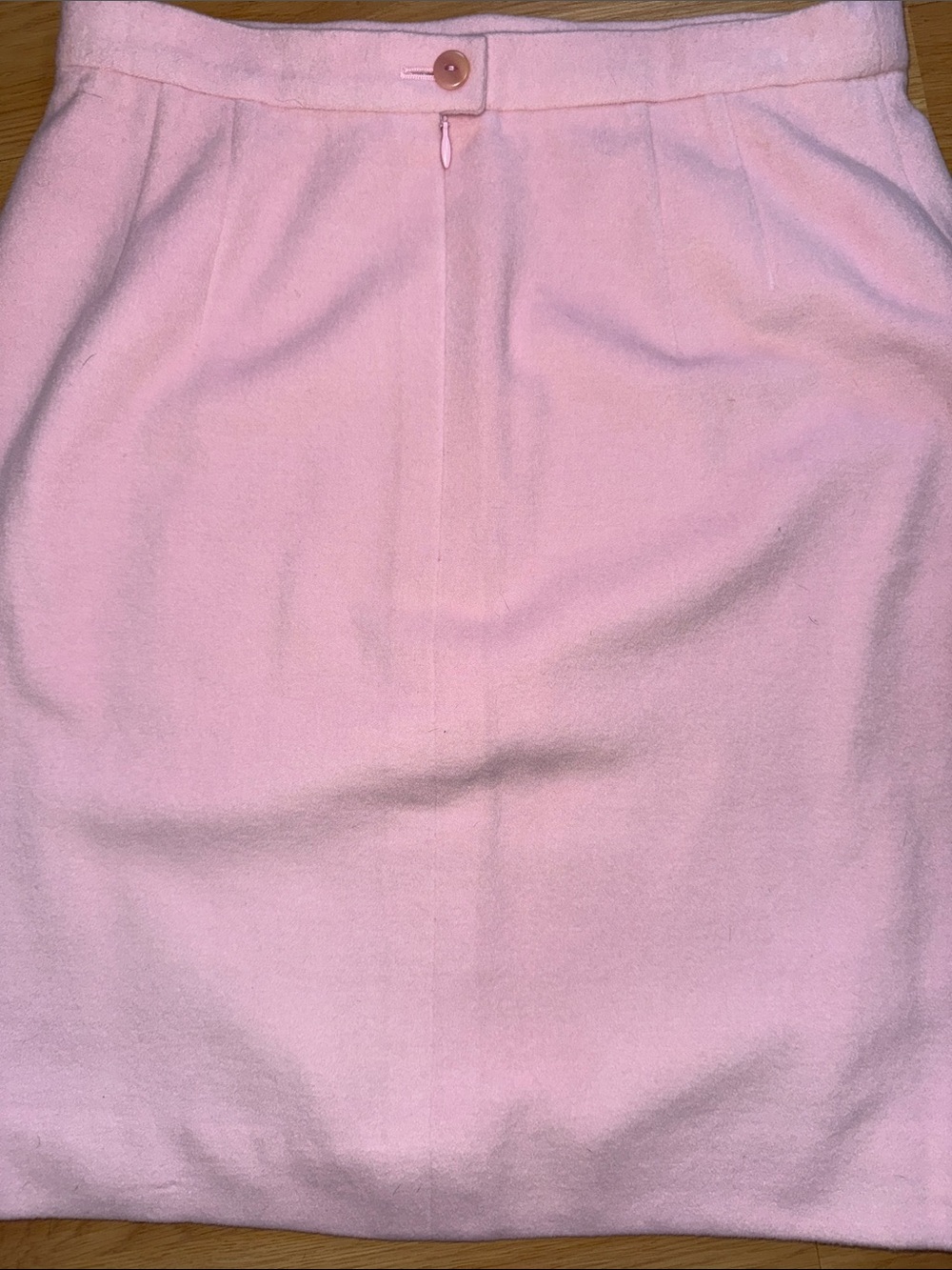 Vintage Escada Margaretha Ley Pink Pencil Skirt Wool Cashgora 1980 size 40 US 8 - Picture 11 of 13